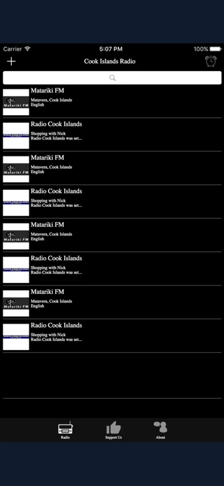 庫克群島電台：iPhone 應用程式畫面 1