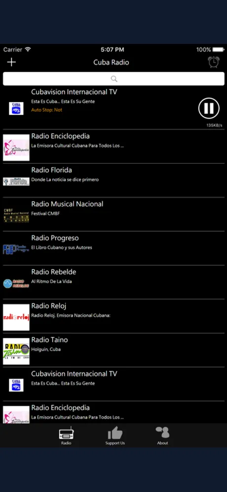 Cuban Radio: iPhone app screen 2