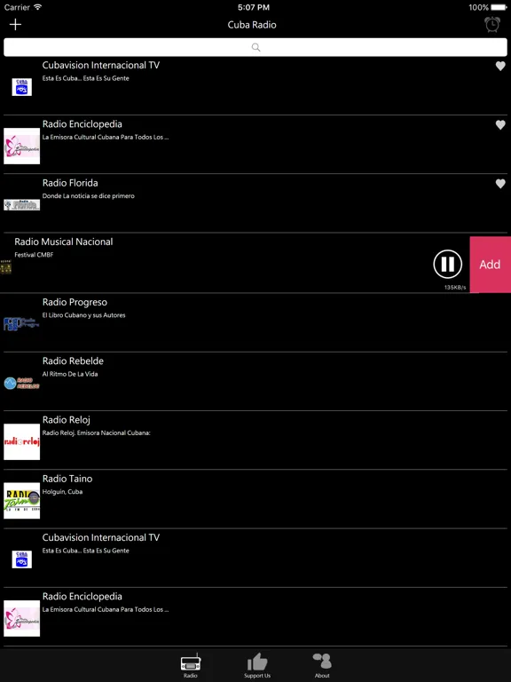 古巴電台：iPad 應用程式畫面 9