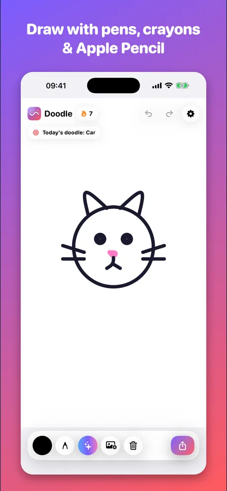 Doodle: Draw, AI Guess, Share：應用程式畫面 1