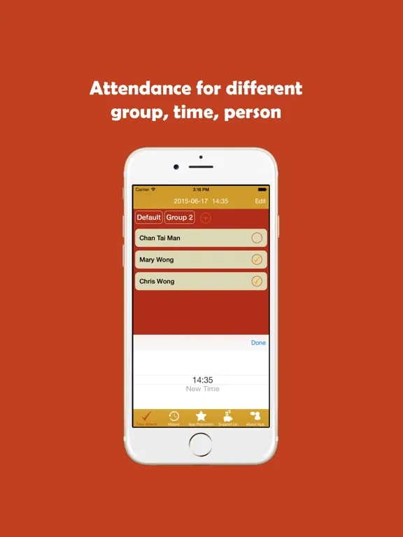 Easy Attend: iPad app screen 12