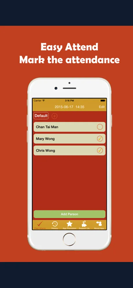 Easy Attend 點名工具：iPhone 應用程式畫面 6