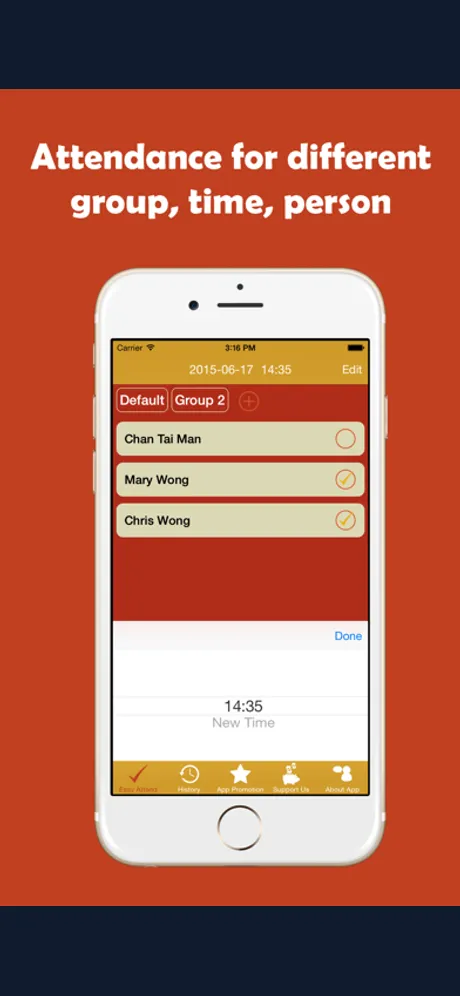 Easy Attend 點名工具：iPhone 應用程式畫面 7
