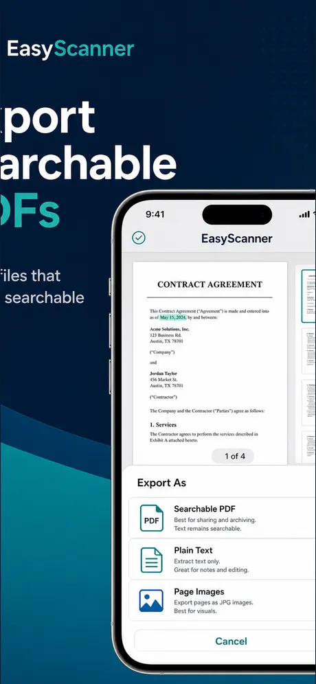 EasyScanner: app screen 4