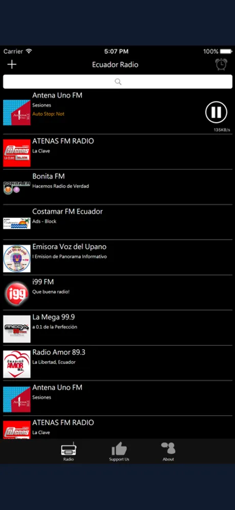 Ecuador Radio - EC Radio: iPhone app screen 2
