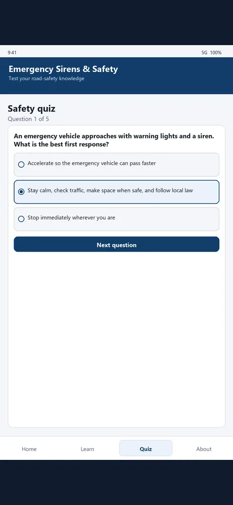 Emergency Sirens & Safety: app screen 3