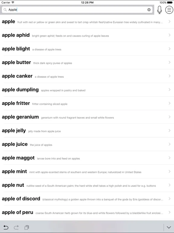 English English Dictionary: iPad app screen 4