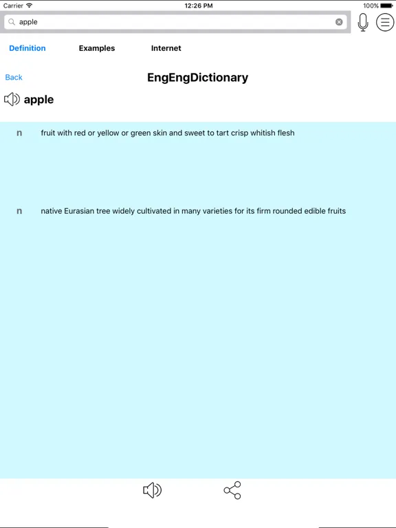 English English Dictionary: iPad app screen 5