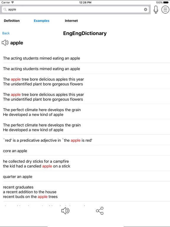 English English Dictionary: iPad app screen 6