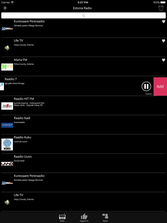 愛沙尼亞電台：iPad 應用程式畫面 9
