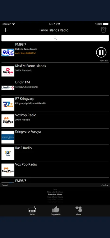 Faroe Islands Radio: iPhone app screen 3