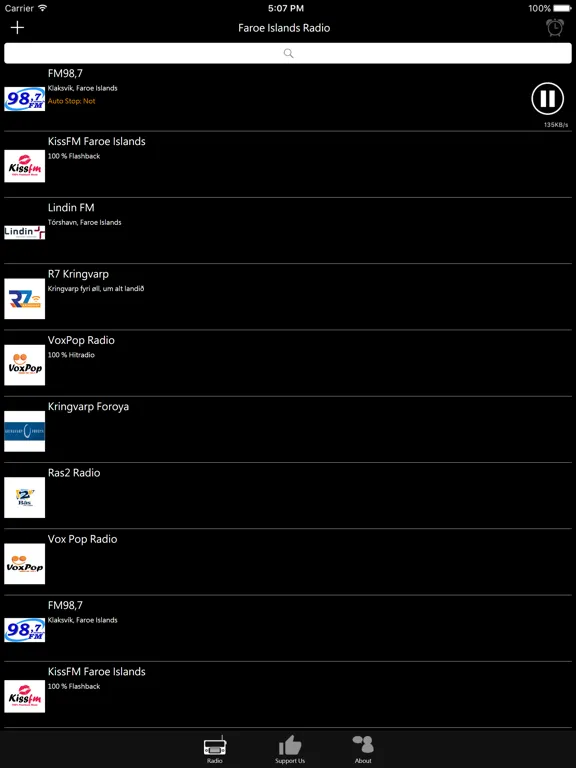 法羅群島電台：iPad 應用程式畫面 7