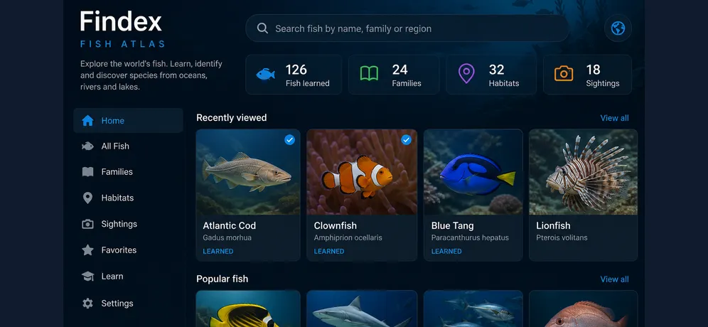 Findex: Fish Atlas: app screen 3