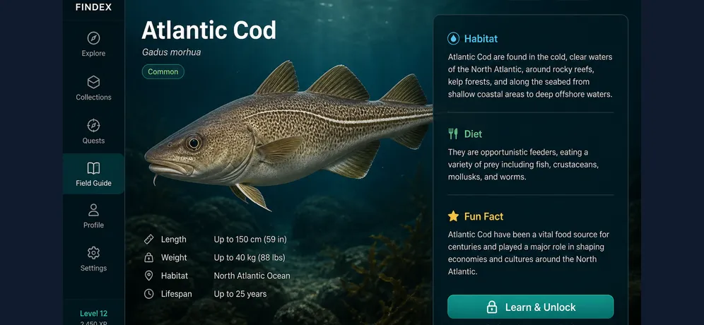 Findex：魚類圖鑑：應用程式畫面 4