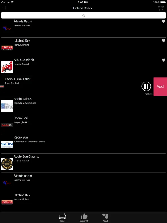 Finnish Radio: iPad app screen 9