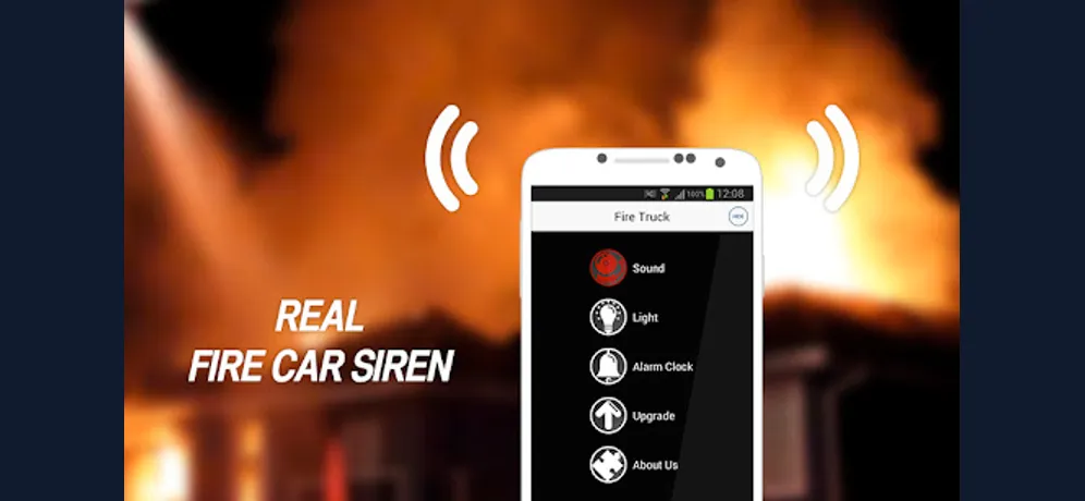 Fire Truck Siren and Lights: Android app screen 2