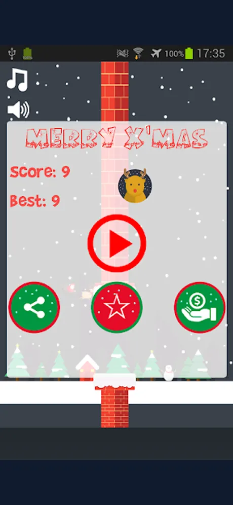Flappy Papa 聖誕飛行：Android 應用程式畫面 3