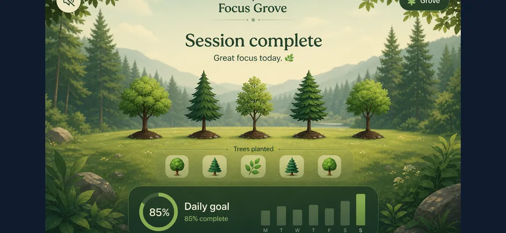 Focus Grove：應用程式畫面 4
