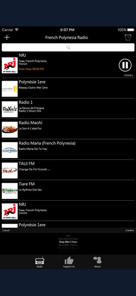 French Polynesia Radio - PF Radio: iPhone app screen 3