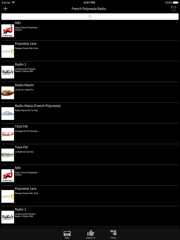 French Polynesia Radio - PF Radio: iPad app screen 6