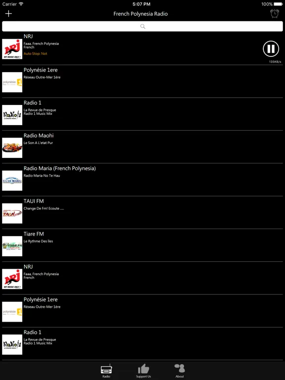 French Polynesia Radio - PF Radio: iPad app screen 7