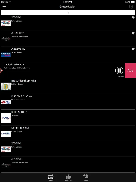 Greek Radio - GR Radio: iPad app screen 9