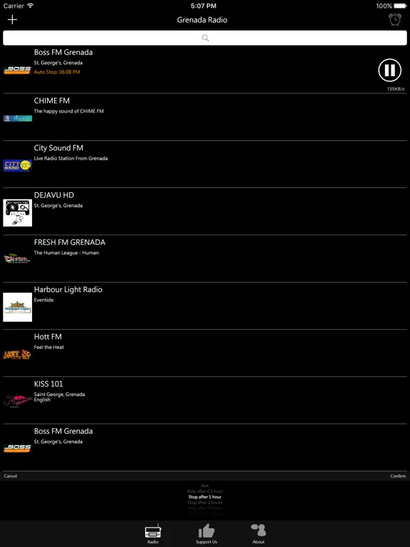 Grenadan Radio: iPad app screen 8