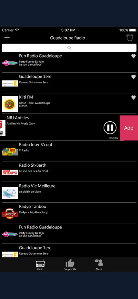 Guadeloupean Radio: iPhone app screen 4