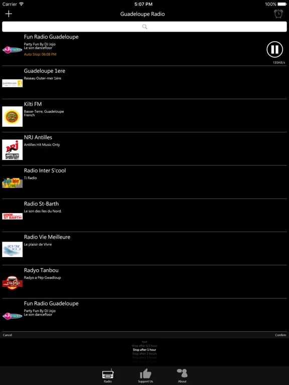 Guadeloupean Radio: iPad app screen 8