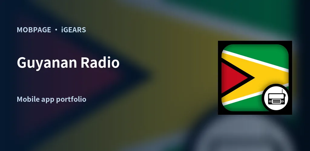 Guyanan Radio feature artwork composed from its official app icon