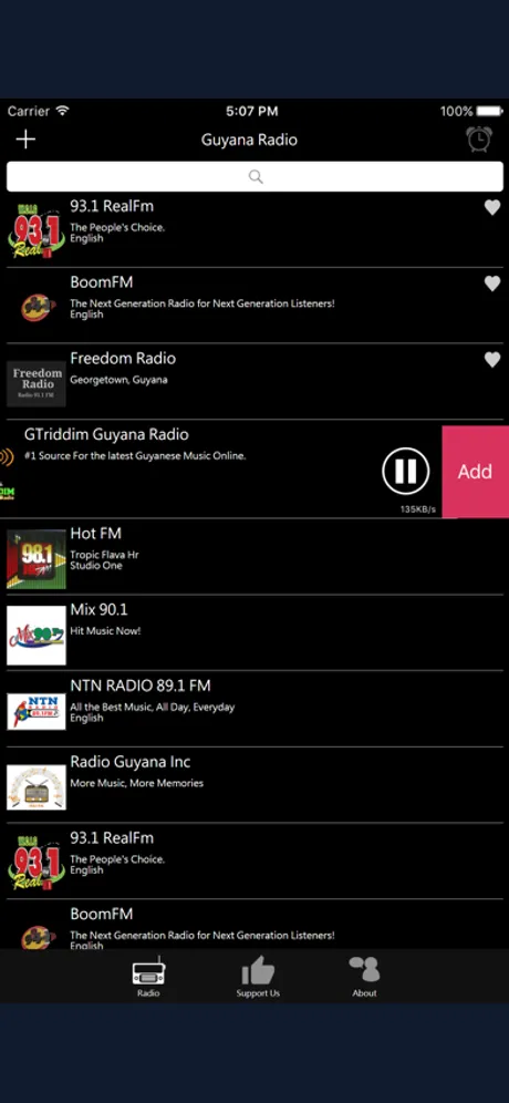 Guyanan Radio: iPhone app screen 4