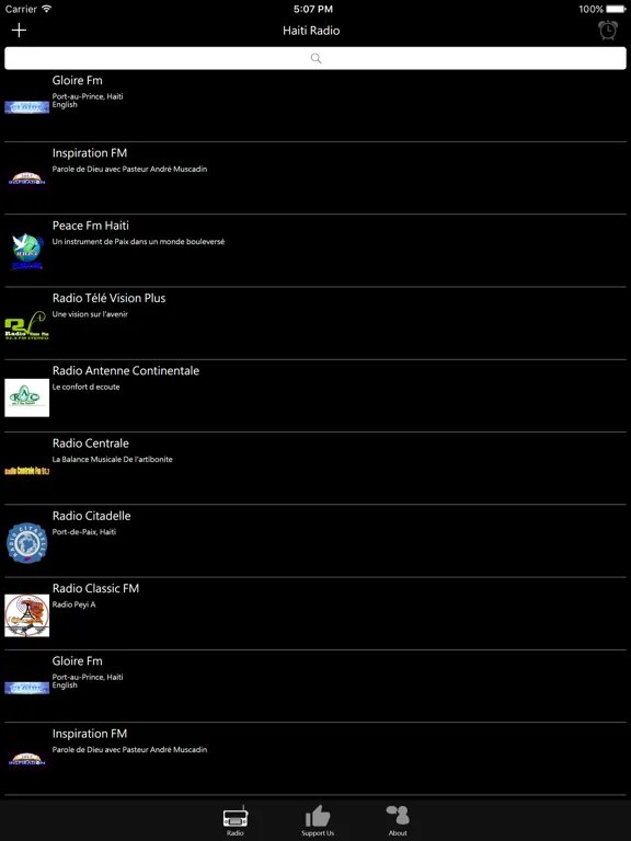 Haitian Radio: iPad app screen 6