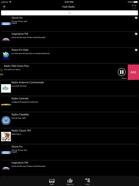 海地電台：iPad 應用程式畫面 9