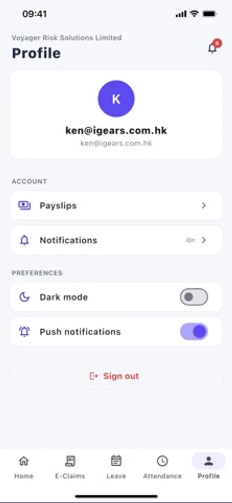 HRFlowTech: iPhone app screen 10