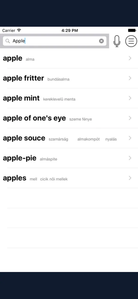 Hungarian English Dictionary - HuEngDict：iPhone 應用程式畫面 1