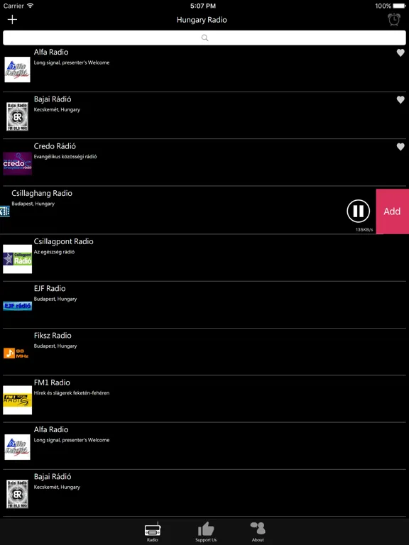 Hungarian Radio: iPad app screen 8