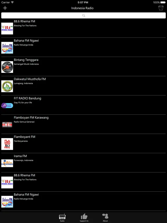 Indonesian Radio: iPad app screen 6