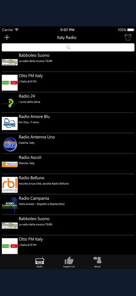Italian Radio - IT Radio: iPhone app screen 1