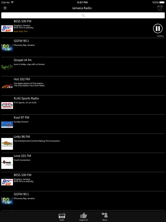 Jamaican Radio: iPad app screen 7