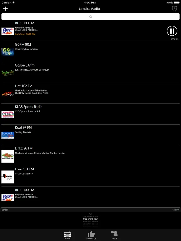 Jamaican Radio: iPad app screen 8