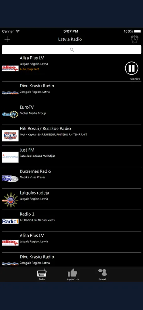 Latvian Radio - LV Radio: iPhone app screen 2
