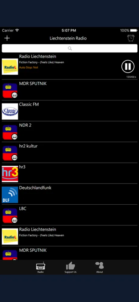 Liechtensteiner Radio: iPhone app screen 2