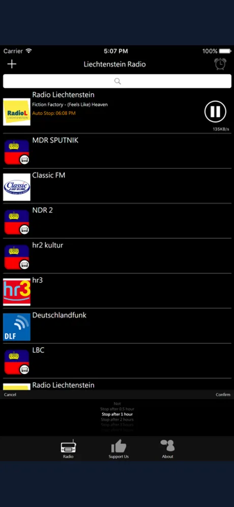 Liechtensteiner Radio: iPhone app screen 3