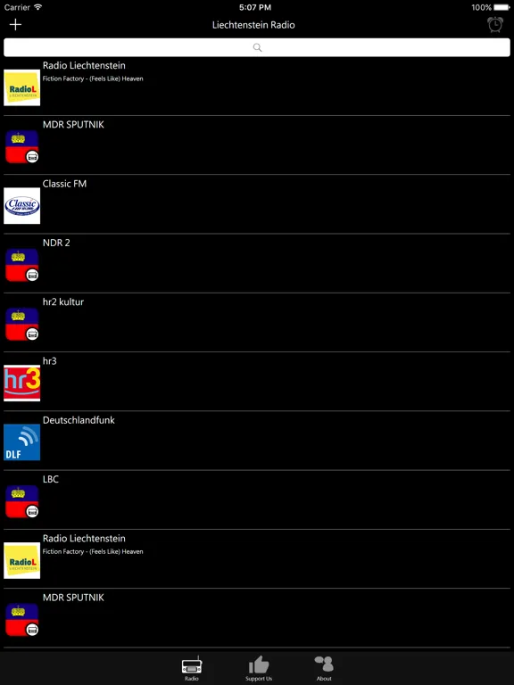 Liechtensteiner Radio: iPad app screen 6