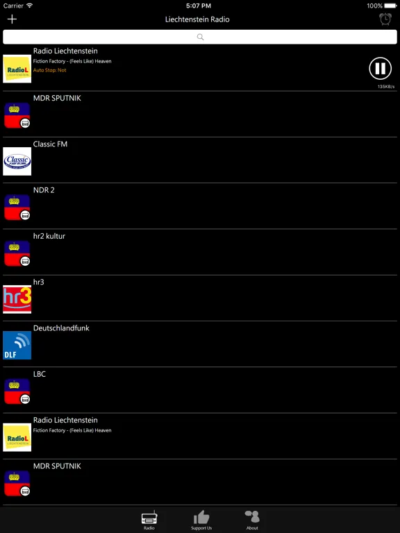 Liechtensteiner Radio: iPad app screen 7