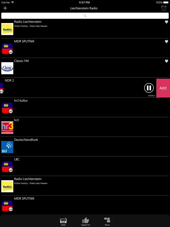 Liechtensteiner Radio: iPad app screen 9