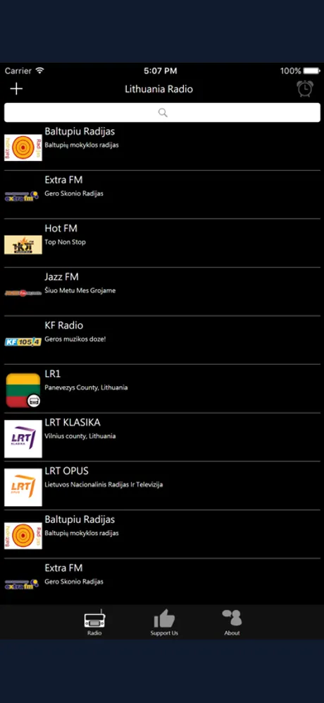 Lithuanian Radio - LT Radio: iPhone app screen 1