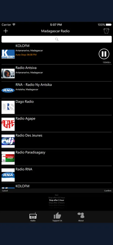 Madagascar Radio: iPhone app screen 3