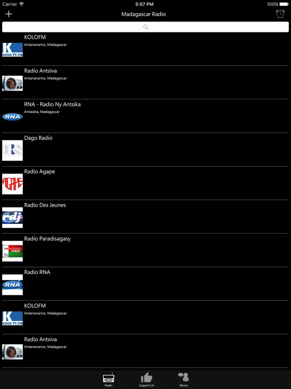 Madagascar Radio: iPad app screen 6