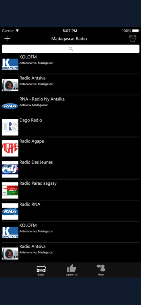 馬達加斯加電台：iPhone 應用程式畫面 1
